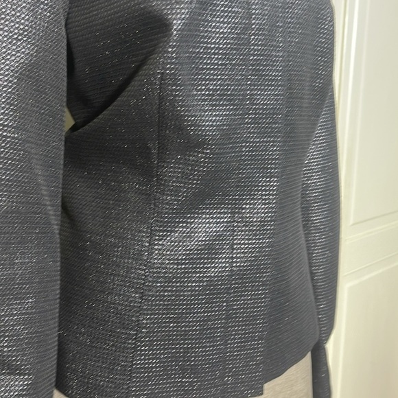 Doncaster 2Pc Women’s Suit Skirt Sz 8 Black Beige Embellished Collarless Career - Picture 5 of 16